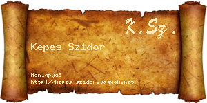 Kepes Szidor névjegykártya